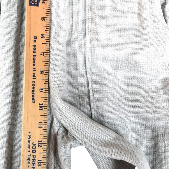 Madewell Textured Linen Blend Pants Greige Elastic Waist Wide Leg Fits S - Picture 2 of 9